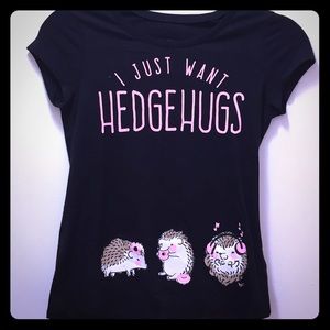 Justice Black Hedgehog Graphic Tee